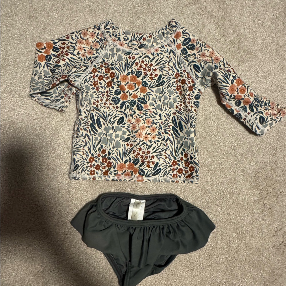 Rylee + Cru Floral Bathing suit set